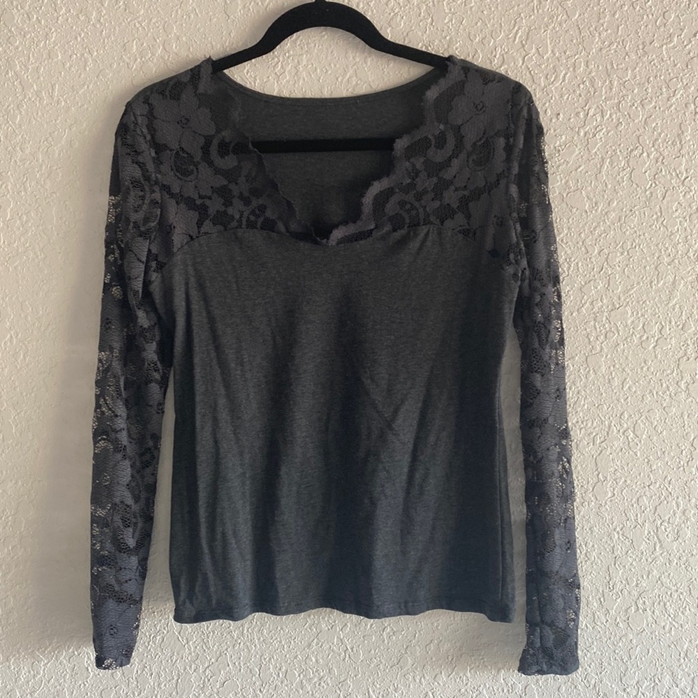 ambience apparel Blouse - Grey - Large